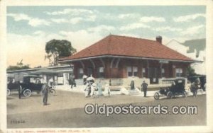 LI RR Depot Hempstead, Long Island, NY, New York, USA Depot Railroad Unused l...