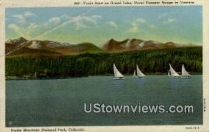 Yacht Race, Grand Lake - Rocky Mountain National Park, Colorado CO Postcard