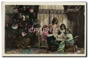 Old Postcard Fantasy Children Christmas Doll