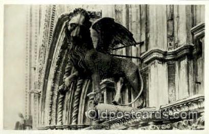 Orvieto, Duomo, Emblema di S. Marco, Lorenzo Maitani Statue Postcard Post Car...