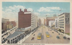 CLEVELAND Ohio  1900-10s Euclid Avenue Business Section Trolleys