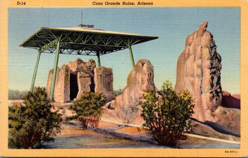 Arizona Casa Grande Ruins The Great House 1945 Curteich