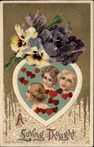 Valentine Beautiful Children & Hearts Art Nouveau John Winsch Schmucker PC