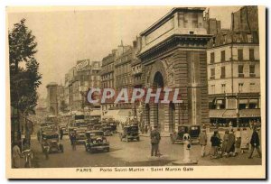 Old Postcard Paris Porte Saint-Martin