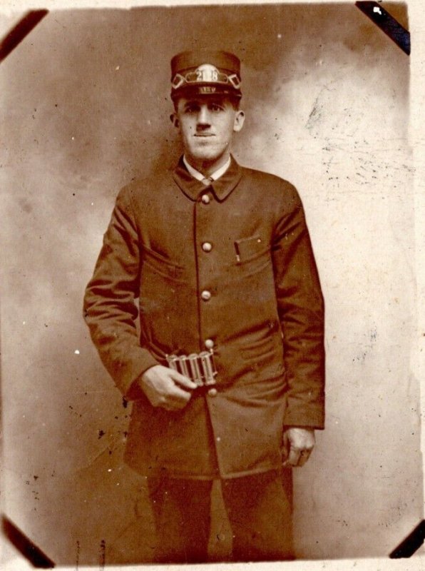 RPPC Studio View Streetcar Conductor H C Owens Kansas City KS 1910 Postcard M14