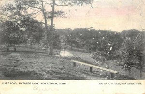 New London Connecticut 1906 Postcard Cliff road Riverside Park