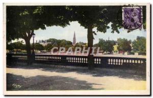 Old Postcard Niort Deux Sevres Place de la Breche view of the Gardens