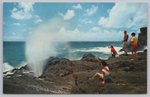 Honolulu Hawaii~Blow Hole~Salt Water Geyser~Vintage Postcard