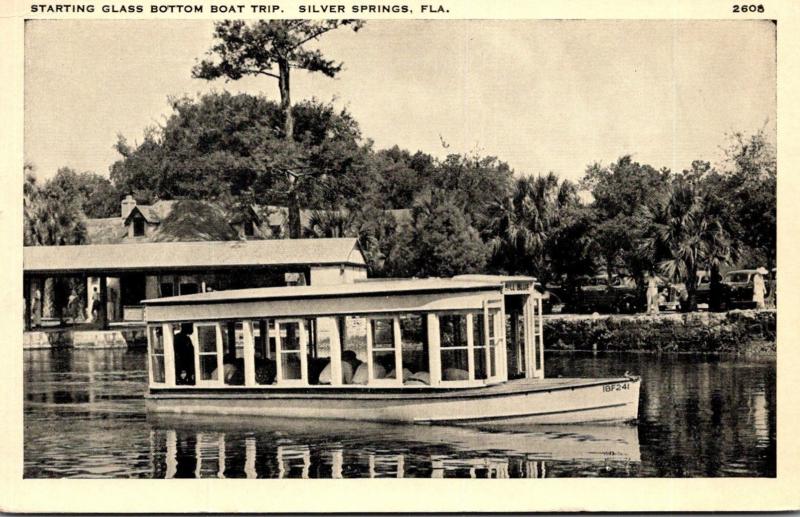 Florida Silver Springs Starting Glass Bottom Boat Trip 1939