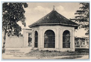 c1910 Where Magellan Celebrated First Mass in Cebu Philippines Island Postcard