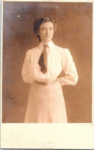RPPC Atlantic City NJ Early 1900s Woman Portrait Dittrich Studios