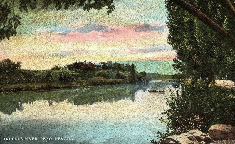 C.1910 Truckee River, Reno, Nevada. Postcard P124
