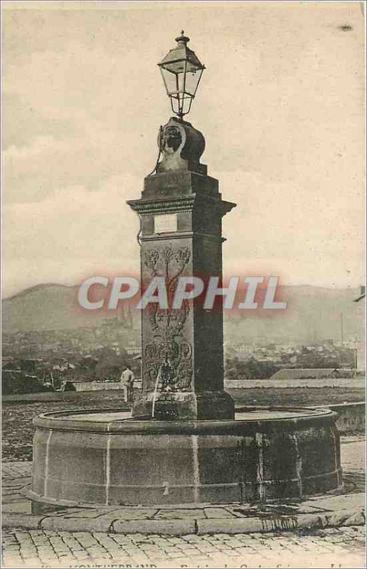 Old Postcard Montferrand Four Seasons Fountain