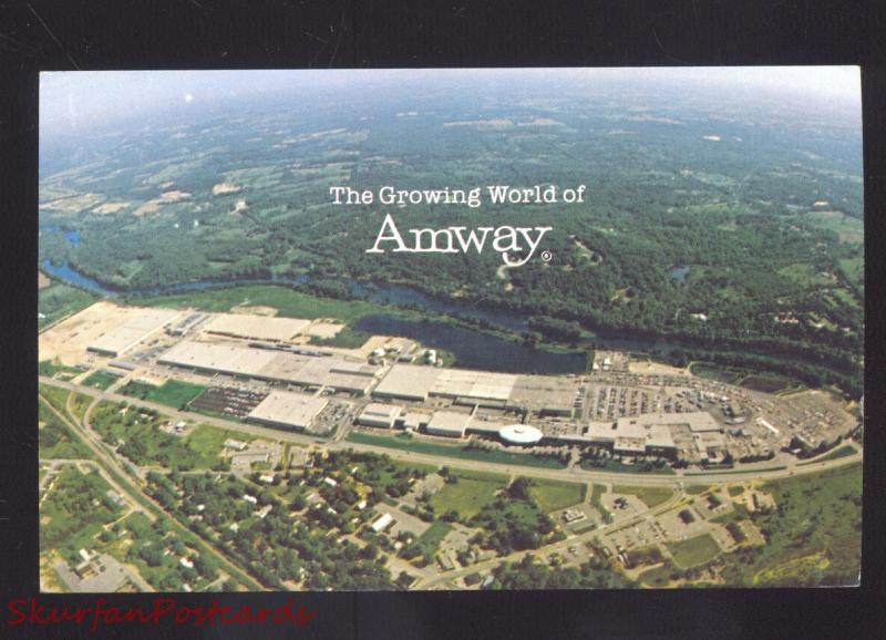 ADA MICHIGAN AMWAY WORLD HEADQUARTERS VINTAGE ADVERTISING POSTCARD 