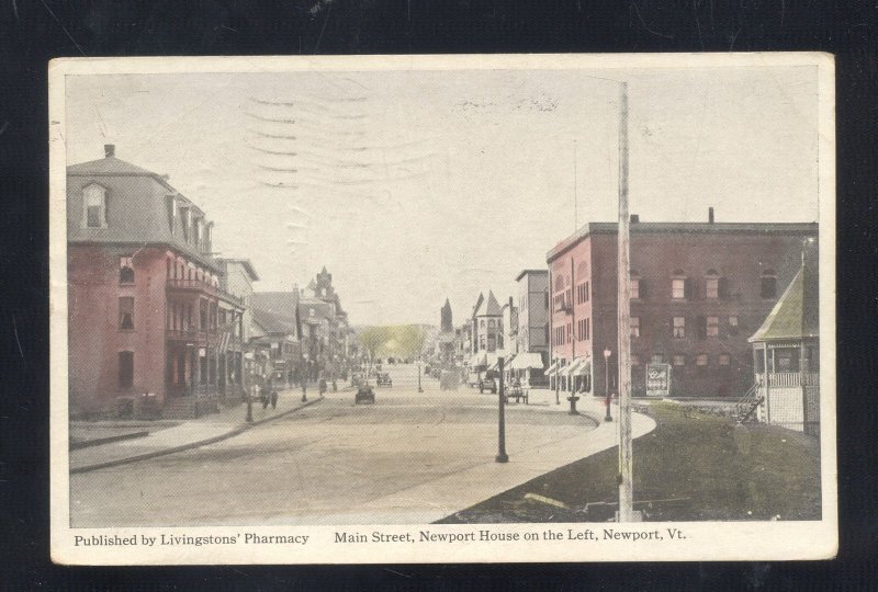 NEWPORT VIRGINIA DOWNTOWN STREET SCENE BUILDINGS VA. VINTAGE POSTCARD