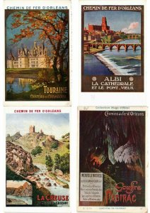 ADVERTISING TRAINS, CHEMIN DE FER POSTER STYLE 40 CPA (L2740)