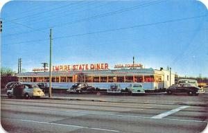 West Hempstead Long Island NY Empire State Diner Old Cars Postcard