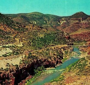Salt River Canyon Arizona AZ Bird's Eye View UNP Chrome Postcard M12