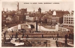 uk16927 entrance tu mersey tunnel liverpool real photo uk