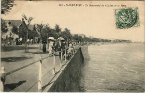 CPA St-NAZAIRE Le Boulevard de l'OCÉAN et la Jeter (150569)