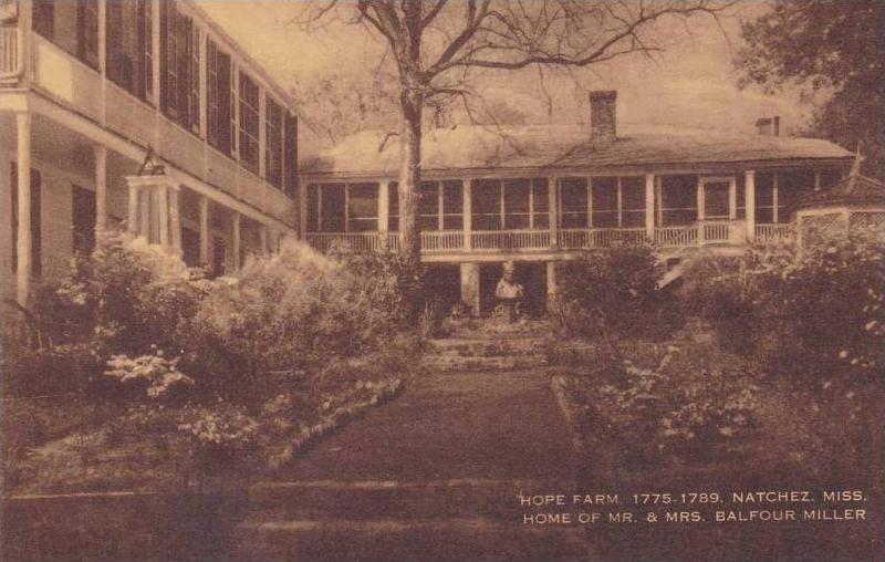 Mississippi Natchez Hope Farm Home Of Mr And Mrs Balfour Miller Artvue