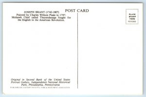 JOSEPH BRANT Native American MOHAWK CHIEF Canada - Portrait 4x6  Postcard