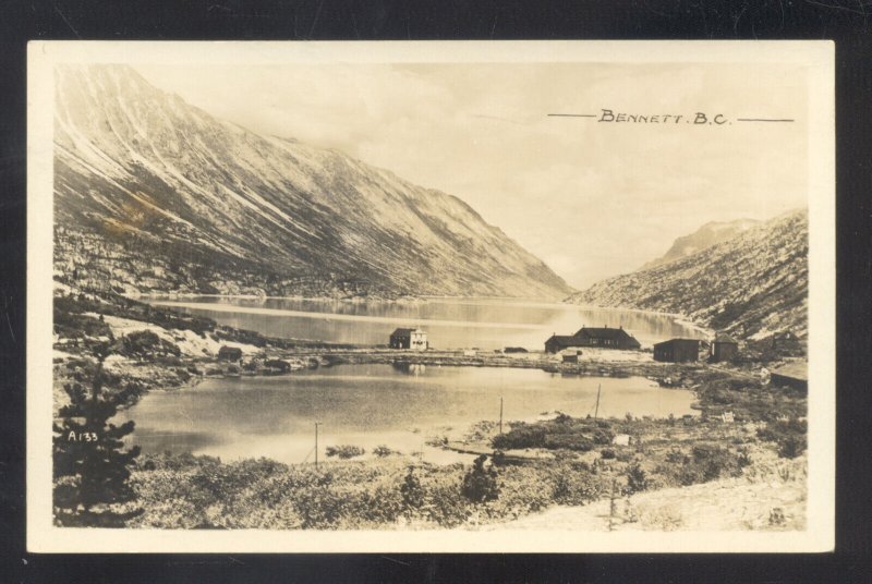 RPPC BENNETT BRITISH COLUMBIA BC BIRDSEYE VIEW VINTAGE REAL PHOTO POSTCARD