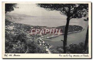 Old Postcard Menton View of Cap Martin and & # 39Italie