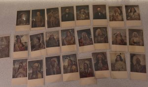 25 Vintage H.H. Cross Postcards Native American Indian Buffalo Bill Custer Kit