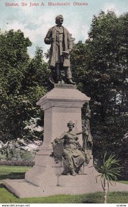 OTTAWA, Ontario, Canada, 1900-1910s; Statue, Sir John A. Macdonald