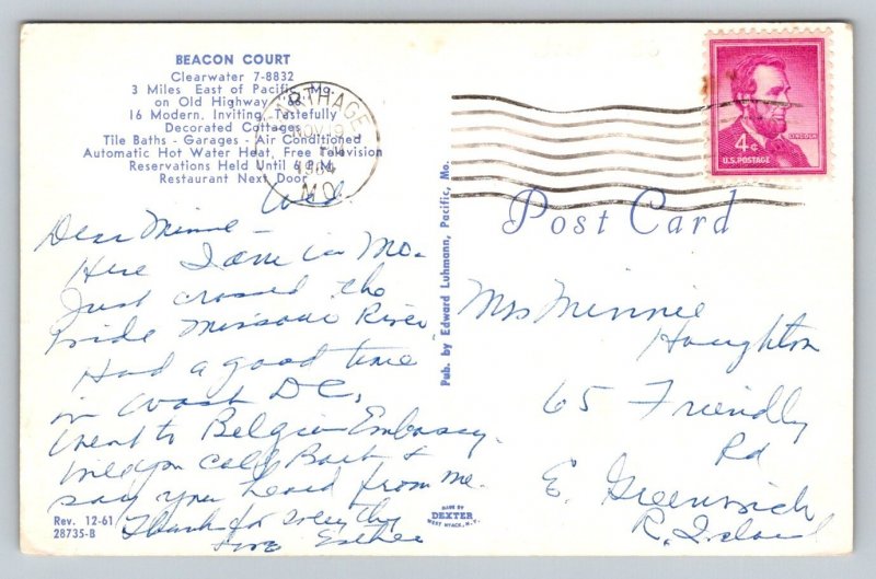 1964  Beacon Court   Pacific   Missouri   Postcard