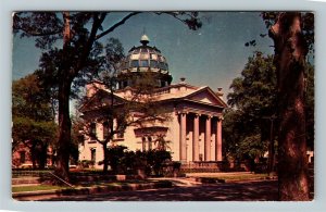 Orange TX- Texas, First Presbyterian Church, Panoramic View, Chrome Postcard