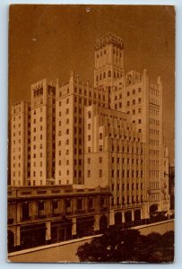 Buenos Aires Argentina Postcard City Hotel Commercial Center 1948 Vintage