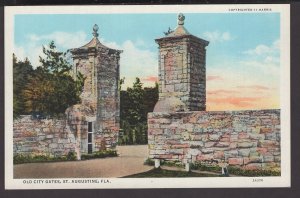 Florida ST. AUGUSTINE - Old City Gates built 1743 ~ WB