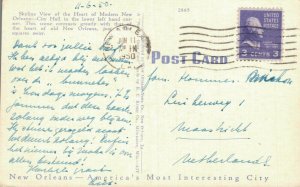 USA The Heart Of New Orleans Linen Postcard 08.19