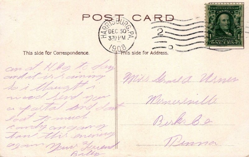 Postcard Rockville Bridge Harrisburg PA 1908