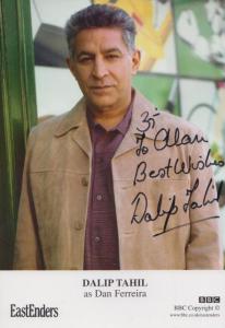 Dalip Tahil Dan Ferreira BBC Eastenders Hand Signed Cast Card Photo