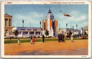 1934 Illinois Host House Chicago World's Fair Headquarter Street View Postcard
