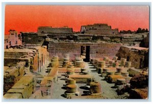 c1910's Egypt, Thebes Interior Of The Great Temple Of Rameses III Postcard