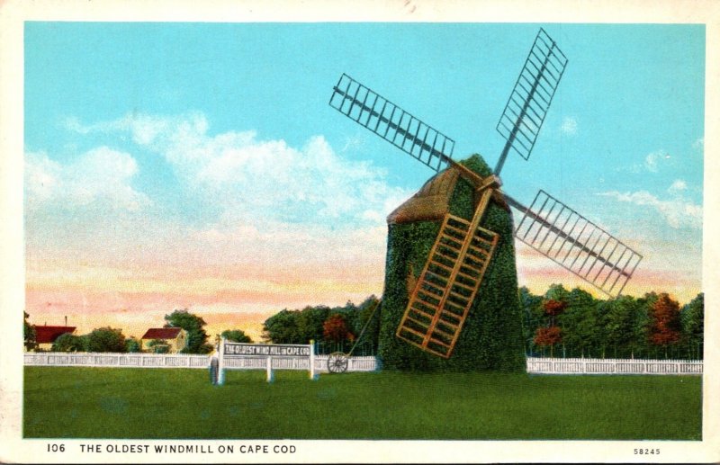 Massachusetts Cape Cod The Oldest Windmill