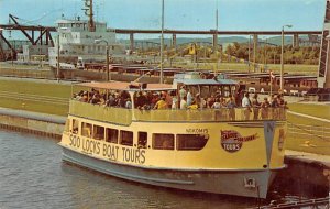 Tour Boat In The Mac Arthur Lock Touring The American and Canadian Locks - Sa...