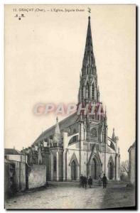 Old Postcard Gracay L & # 39Eglise West Facade