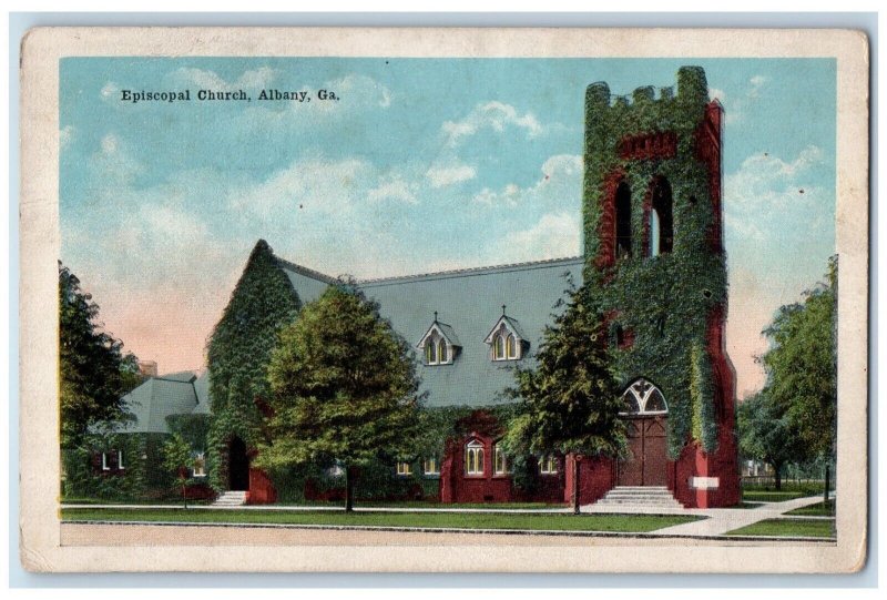 c1910's Episcopal Church Street View Albany Georgia GA Unposted Antique Postcard