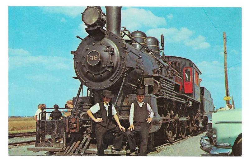  Strasburg Railroad Amish Boys Old 98 Steam Locomotive Train