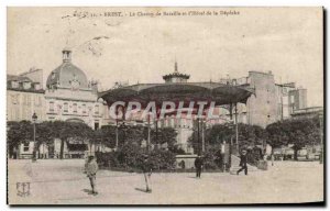 Old Postcard Brest Field Bateille And The Hotel La Depeche