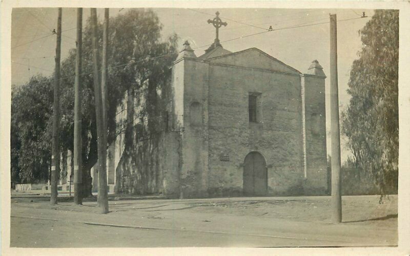 C-1910 San Gabriel California Mission RPPC Photo Postcard 20-6334
