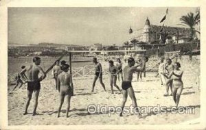 Cannes, Volleyball 1936 very small crease left top corner tip, postal used