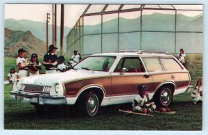 Auto Advertising 1977 FORD PINTO Squire Woody Wagon ~ Little League Postcard