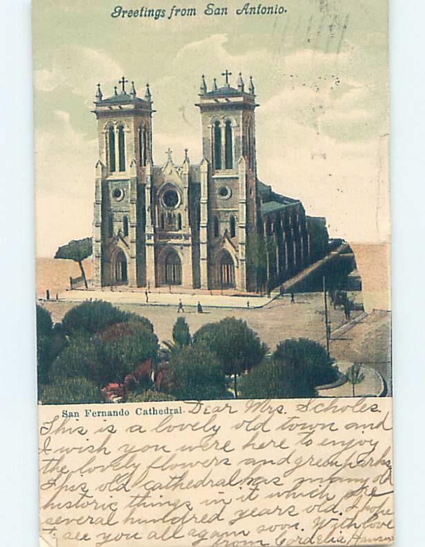 Pre-1907 CHURCH SCENE San Antonio Texas TX G4502