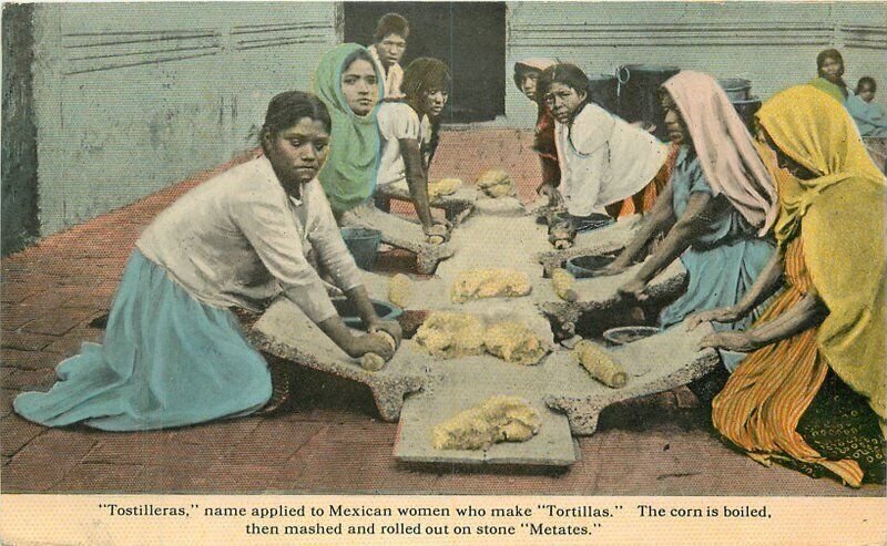 Mexico Tortilla Makers Occupation women Teich 1910 Postcard 22-8365